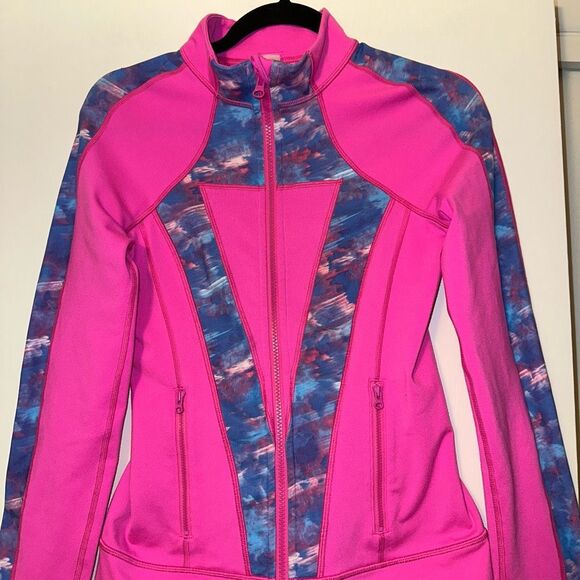 Ivivva Kids Girls Athletic Zipper Track Jacket Bright Pink Purple Gently Worn - Picture 3 of 11